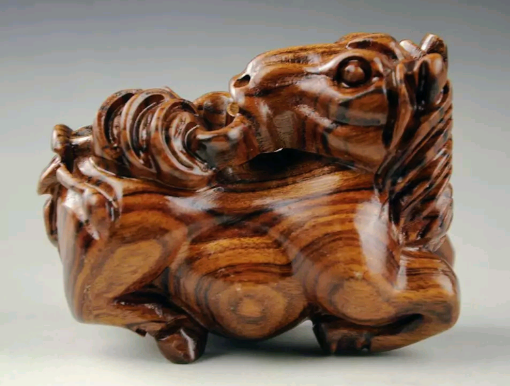 lot 249 image: Chinese Boxwood Horse  Netsuke Figurine