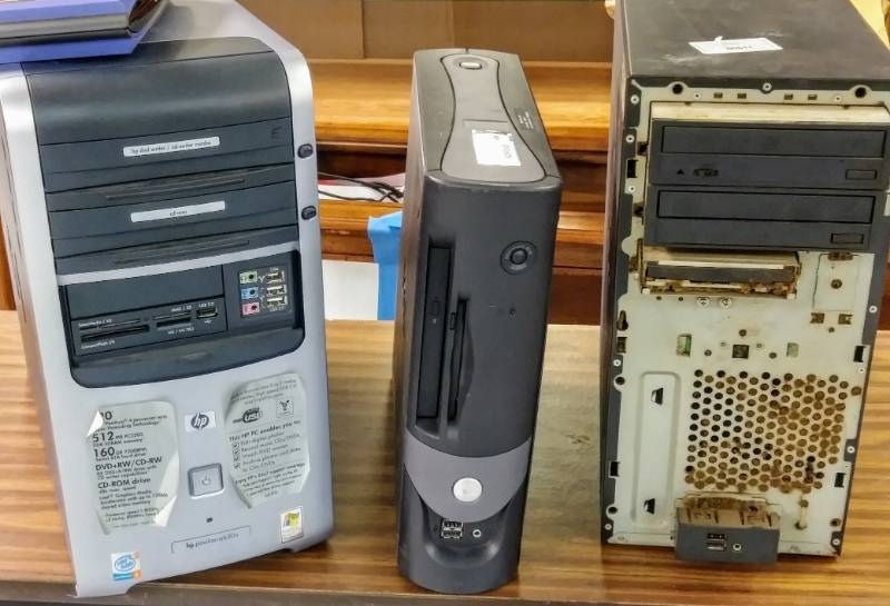 lot 345 image: 3 Desktop CPUs Computer parts or Repair Lot- Plus Bonus