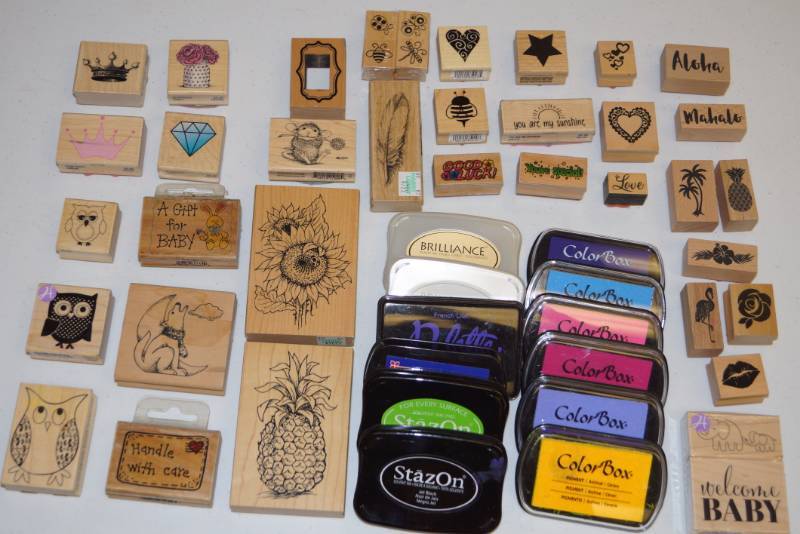 lot 311 image: Large Lot of Stamping Crafts Supplies- 38 Stamps and More