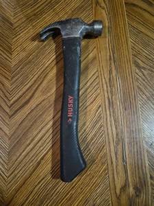 lot 102 image: Husky Claw Hammer with Rubber Grip Handle