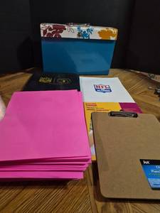 lot 131 image: Office Supply Lot NFL Alumni Clipboard Folders Photo Paper