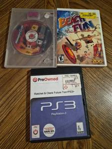 lot 133 image: 3 PS3 Video Games Midnight Club Los Angeles, Beach Fun Summer Challenge, Ratchet Clank