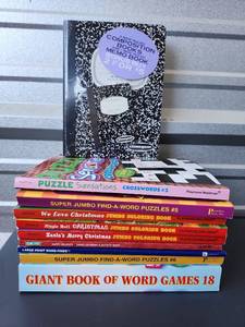 lot 211 image: Puzzle and Activity Books Lot 10 Books Word Games Coloring Books Crosswords