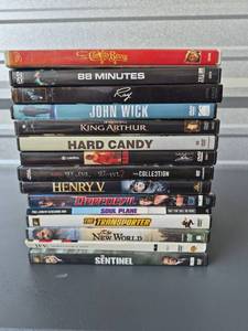 lot 237 image: Lot of 15 DVDs Country Bears, 88 Minutes, Ray, John Wick, King Arthur, and Others - ALL DISCS PRESENT