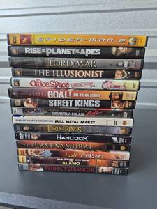 lot 238 image: 15 DVD Movies Lot Spider-Man 2 Lord of War Rings Hancock Alamo - ALL DVDS DISCS PRESENT