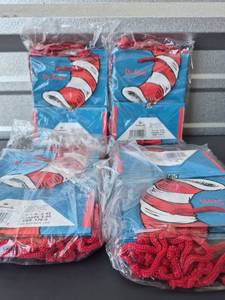 lot 265 image: Dr. Seuss Cat in the Hat Childrens Slippers Size 2-3 Lot of 4