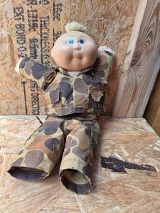lot 292 image: Cabbage Patch Kids Doll with Camouflage Outfit