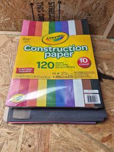 lot 297 image: Crayola Construction Paper 120 Sheets 9 IN x 12 IN 10 Colors