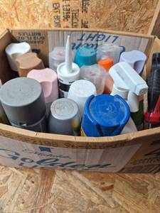 lot 308 image: Lot of Paint and Finishing Supplies Citristrip Krylon Spray Paint
