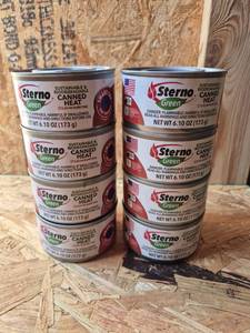 lot 309 image: Sterno Green Canned Heat 6.10 oz 8-Pack Sustainable Biodegradable