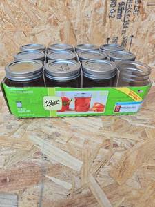 lot 313 image: Ball Half Pint Mason Jars 8 oz 12-Count 14400-60000