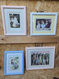 lot 318 image: Framed Photographs Set of 4 Matted Wall Art Picture Frames