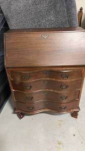 lot 256 image: Secretary Desk with Drop Front and Four Drawers
