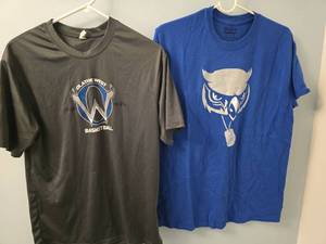lot 1307 image: Gildan 2 Basketball T-Shirts Olathe West 19-20 Mango Lakers