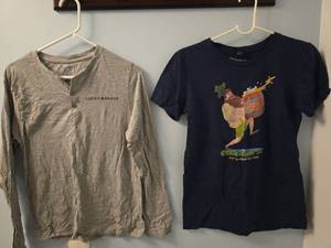 lot 1308 image: Lucky Brand 2-piece Mens Shirt Lot Henley Oktoberfest Graphic Tee Small