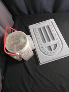 lot 60249 image: Bead Design Board with Storage Organizer and Beads