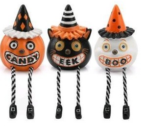 lot 17568 image: Ayieyill Vintage Halloween Decor Shelf Sitters