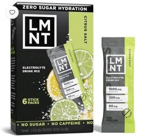 lot 17569 image: LMNT Zero Sugar Electrolyte Drink Mix, Citrus, 6ct, 3 Pack