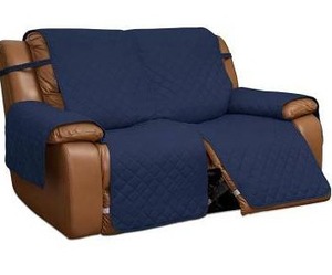 lot 17698 image: Easy Going Recliner Loveseat Cover, Navy