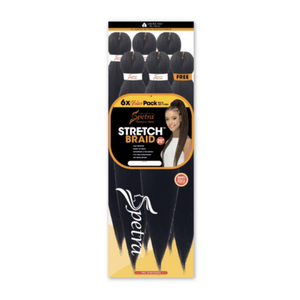 lot 58415 image: Amore Mio Spetra Stretch Braid 25  Pre Stretched Braiding Hair 6PACK #TPRED1B