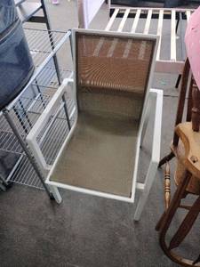 lot 63006 image: white aluminum armchair