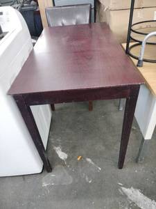 lot 63059 image: Rectangle Red Wood Dining Table