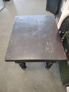 lot 63073 image: Broyhill Dark Finish New Country side table