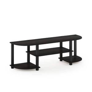 lot 63033 image: Turn-S-Tube 47 in. Espresso Particle Board TV Stand Fits TVs Up to 42 in. with Open Storage