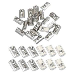 lot 110 image: PATIKIL 3030 Series M6 t Slot Nuts, 20pcs Roll-in Spring Ball Loaded Elastic Nuts with 7.5mm Slot for Aluminum Extrusion Profile Rail 3D Printer, Silver