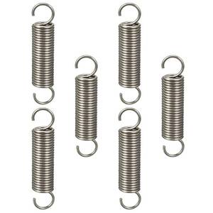 lot 112 image: Bxian 6PCS Stainless Steel Small Double Hook Tension Springs Oven Door Brake Spring Spring Diameter 0.04 Inch Outer Diameter 0.39 Inch Free Length 1.97 Inch for Mechanical Construction Industry