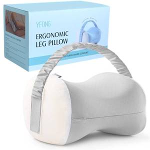 lot 157 image: YFONG Knee Pillow for Side Sleepers, Breathable Memory Foam Leg Pillow for Sleeping with Adjustable Strap