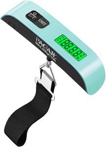 lot 160 image: BAGAIL Digital Luggage Scale, 110lbs Hanging Baggage Scale with Backlit LCD Display,Portable Suitcase Weighing Scale,Travel Luggage Weight Scale with Hook,Strong Straps for Travelers(Mint)