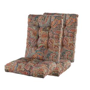 lot 184 image: LYLNBYWK Rocking Chair Cushion, Premium Corduroy Seat and Back Cushion with Ties, Suitable for IndoorOutdoor Rocker, Pack of 2, Exotic Flower