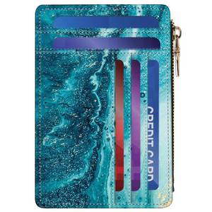lot 198 image: ZYAOTWQZ small wallet women, RFID thin wallet for women, thin ladies credit card holder (Blue ocean)