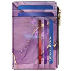 lot 201 image: ZYAOTWQZ small wallet women, RFID thin wallet for women, thin ladies credit card holder (Purple butterfly)