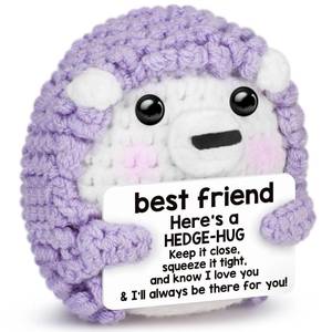 lot 223 image: Sensi Blue Easter Basket Stuffers for Teens, for Best Friend,Funny Crochet Hedgehog Friendship Gift for Bestie BFF,Valentines Birthday Present Idea,Soul Sister Long Distance Pal Gift