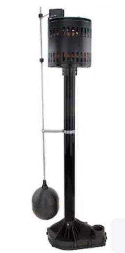 lot 8335 image:  Utilitech 13-HP 115 -Volt 58-Gallon Thermoplastic Pedestal sump pump