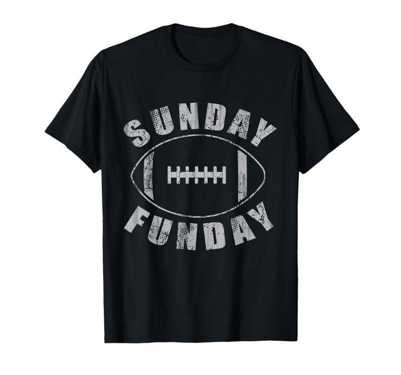 lot 5368 image: Sunday Funday Football Sports Men Women Kids T-Shirt XL blue