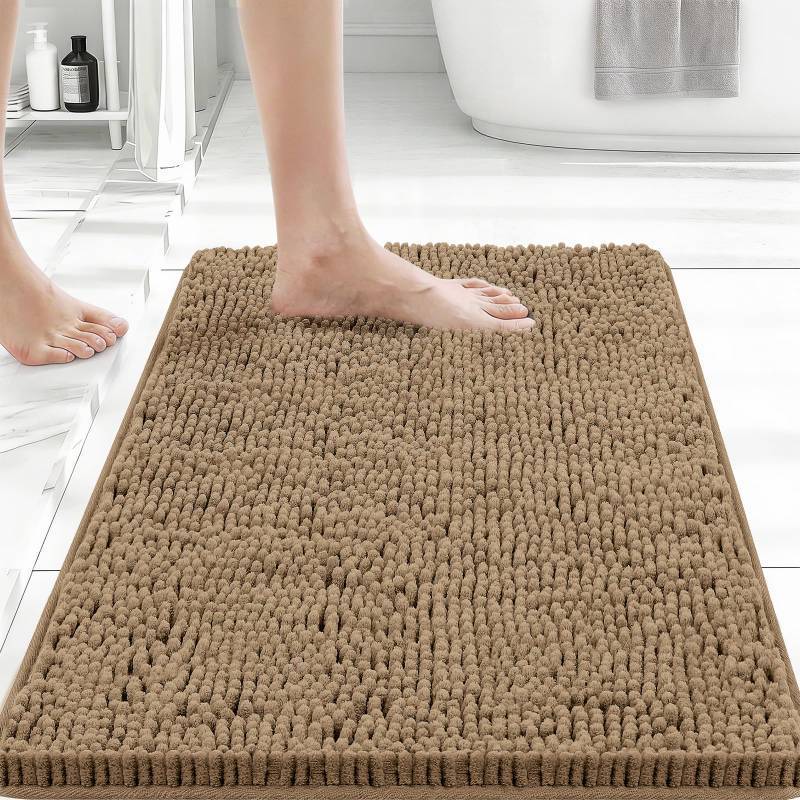 lot 8667 image:  Bcoimo Bathroom Rugs 24x17, Bath Mats for Bathroom Non Slip with Rubber Backing,High Absorbent Microfiber Bath Rugs Quick Drying, Machine Washable