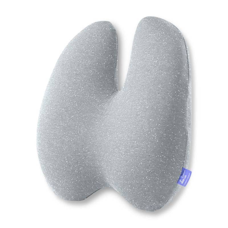 lot 9006 image:  C CUSHION LAB Extra Dense Lumbar Pillow - Patented Ergonomic Multi-Region Firm Back Support for Lower Back Pain Relief - Lumbar Support Cushion with Strap- Grey