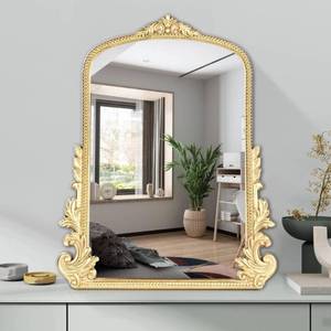lot 6002 image: Vintage Small Arched Mirror, 17x 12 Wall Mounted Tabletop Vanity Mirror