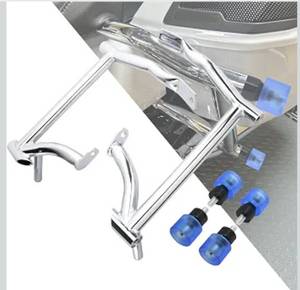 lot 6010 image: Saddlebag Guards Rear Saddlebag Support Bracket Kit Tip Over Protection Crash Bar Fit for Harley