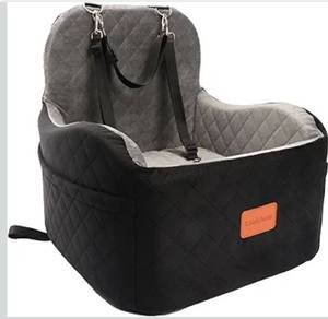 lot 6018 image: Lealchum Dog Booster Car Seat for SmallMedium Dogs,6in Memory Foam Elevated Cushion,Fully Detachable and Washable,2 Clip-On Safety Leashes,Anti-Slip Base(BlackGrey,Medium)