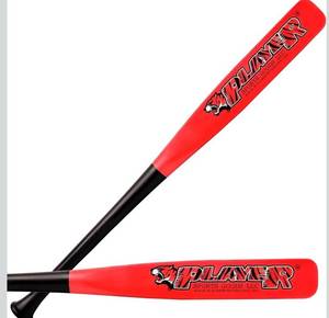 lot 6027 image: 31 High-Grade Pro Maple Flat Half Paddle Training Baseball & Softball Bat in 3120 ozFlat Barrel2.75 for Professional Players in Black Handle & Red Barrel by Player Sports Goods LLC