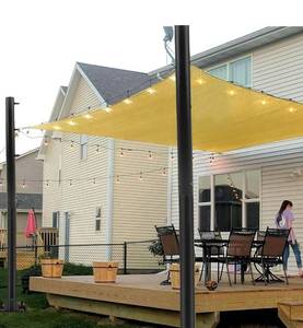 lot 6031 image: Shade Sail Poles, 2026 Upgraded 2 Poles 10Ft Outdoor Sun Shade Sail Post with Concrete Bracket Support Awning Canopy Heavy Duty Metal Pole Kit&nbsp