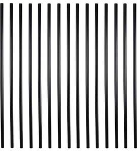 lot 6063 image: Myard 32 Inches Classic Hollow Round Iron Deck Balusters Furniture for Deck Railing Porch Staircase Banister Balustrade (25-Pack, Matte Black)