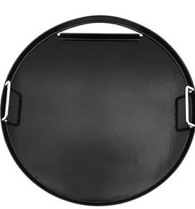 lot 6065 image: Cast Iron Full-size Round Flat Top Grill Cooking Griddles Plate for BGE, Big Green Egg XL, Kamado Joe Big Joe I, II III Smokers 24-inch Charcoal Grill And Fire Pit Camping, Picnics Cooking Griddle