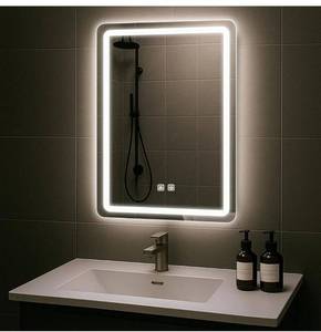lot 6071 image: Bathroom Mirror, 20x28 in Vanity Mirrors with Backlit Lights for Shaving, Fogless Makeup Mirror