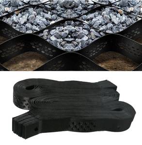 lot 6082 image: Sunnyglade 2 Thick Ground Grid 40 x 4 FT, Gravel Retainer 1880 LBS Per Sq ft, Geo Grid Driveway Stabilization for DIY Patio Walkway Driving RV Parking Slopes and Garden (Black, 4 x 40FT)