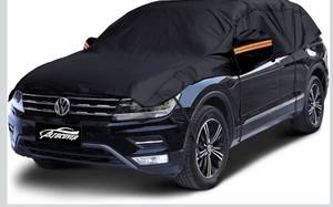 lot 6094 image: Half Car Cover Top, Hail Protector Car Cover with Cotton Liner, Sunroof & Windshield Cover for Ice and Snow, All Weather Vehicle Body Cover for Sun, Rain, Dust, Fit SUV M